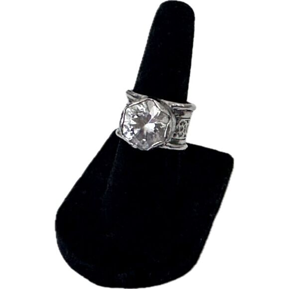 SILPADA R2208 Retired Queen for a Day Cubic Zirconia Sterling Silver Ring 5 - Picture 3 of 12